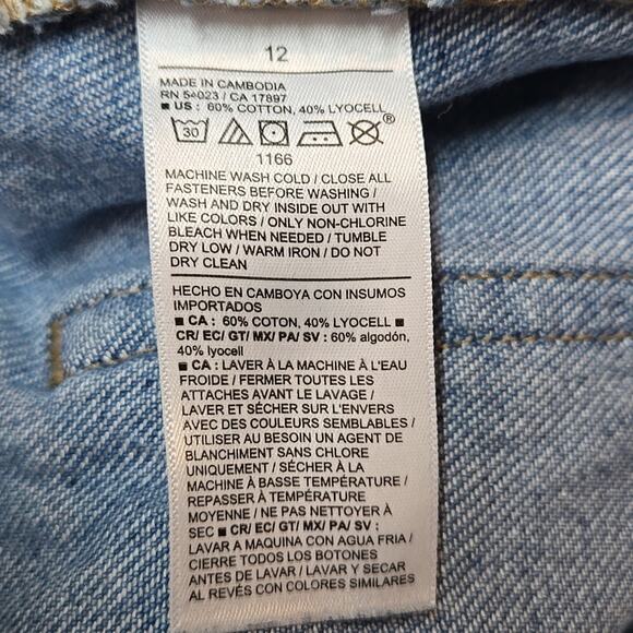 Old Navy Baggy Wide Leg Jean Blue Size 12 - Picture 6 of 7